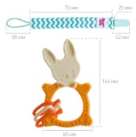 Inel gingival Roxy Kids Bunny with Clip Mustard (RBT-001MUSC) imaginea #3 — magazin online Desire.md