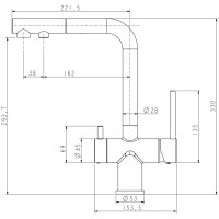 Смеситель для кухни Aquasanita Helika 2683 Gold фото №2 — интернет-магазин Desire.md