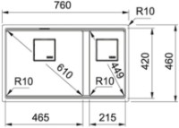 Chiuvetă de bucătărie Franke Kubus 2 KNG 120 Matte Black imaginea #2 — magazin online Desire.md