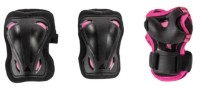 Protecție role Rollerblade Skate Gear Junior 3 Pack XS Black/Pink