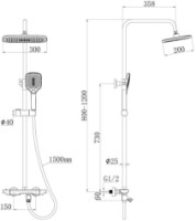 Set pentru duș Mat|eco Preston (116326) imaginea #2 — magazin online Desire.md