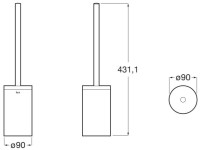 Ершик для унитаза Roca Hotels Round (A817586C00) фото №2 — интернет-магазин Desire.md