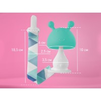 Игрушка-прорезыватель Roxy Kids Mushroom Mint (RST-001-B) фото №4 — интернет-магазин Desire.md