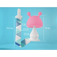 Игрушка-прорезыватель Roxy Kids Mushroom Pink (RST-001-P) фото №4 — интернет-магазин Desire.md