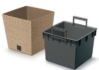 Цветочный горшок Prosperplast Furu Square ECO Wood DFS300W-4665W фото №2 — интернет-магазин Desire.md