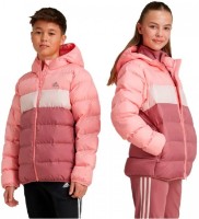 Детская куртка Adidas J Synthetic Down Jacket Semi Pink Spark/Sandy Pink/Preloved Crimson, s.152 фото №2 — интернет-магазин Desire.md
