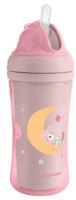 Cana cu pai Kikka Boo Dino Moony Me Pink 220ml (3800171212540) imaginea #2 — magazin online Desire.md