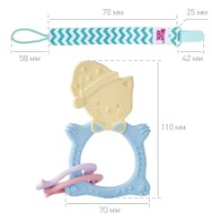 Inel gingival Roxy Kids Meow with Clip Blue (RMT-001SC) imaginea #3 — magazin online Desire.md