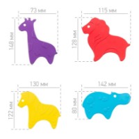 Mini covorașe de baie Roxy Kids Safari 5pcs (RBM-010-CB) imaginea #3 — magazin online Desire.md