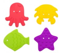 Mini covorașe de baie Roxy Kids Sea Animals 4pcs(RBM-010-4)