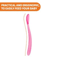 Lingurita de silicon Chicco Soft Silicon Spoon 2pcs Pink imaginea #3 — magazin online Desire.md