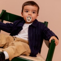 Suzeta BIBS Studio Colour Block 0+ months Ivory Steel Blue (10016280C) imaginea #2 — magazin online Desire.md