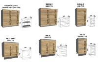 Bucătărie Yasen Madera 2.0m Grafit Gri/Stejar Craft Aur (dreapta) imaginea #3 — magazin online Desire.md