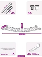 Мост для кошек с ковром из сизаля Petrebels Cat Shelves Bridge 135 Set (435300) фото №4 — интернет-магазин Desire.md