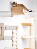 Лежак для кошек Petrebels Cat Shelves Curve 70 Rusty Oak (435270) фото №3 — интернет-магазин Desire.md