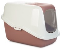 Litieră acoperită pentru pisici Beeztees Nestor Pink/White (400516)