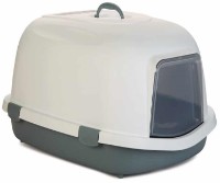 Litieră acoperită pentru pisici Beeztees Queen White/Light Blue (400371)