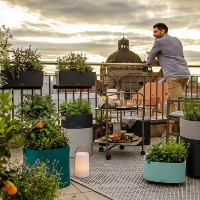 Цветочный горшок Lechuza Pila Planter Color Petrol Blue фото №4 — интернет-магазин Desire.md