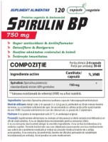 Antioxidant Balkan Pharmaceuticals Spirulin BP 750mg 120cap imaginea #3 — magazin online Desire.md