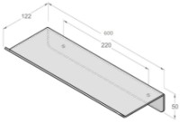 Poliţa Daske Plain Max Grey 600mm imaginea #4 — magazin online Desire.md