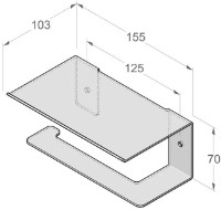 Держатель туалетной бумаги Daske Bliss Right Black фото №2 — интернет-магазин Desire.md