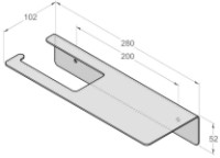 Держатель туалетной бумаги Daske Line Base Right Grey фото №3 — интернет-магазин Desire.md
