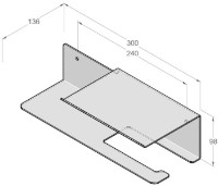 Держатель туалетной бумаги Daske Line Flex Left Beige фото №3 — интернет-магазин Desire.md