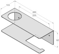 Suport hârtie igienică Daske Line Left White imaginea #3 — magazin online Desire.md