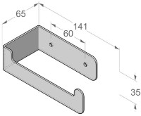 Держатель туалетной бумаги Daske Zen Left Beige фото №2 — интернет-магазин Desire.md