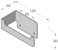 Держатель туалетной бумаги Daske Zenda Right White фото №2 — интернет-магазин Desire.md