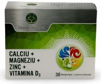 Vitamine Herbal Therapy Calciu + Magneziu + Zinc + Vitamina D3 30tab