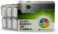 Витамины Herbal Therapy Calciu + Magneziu + Zinc + Vitamina D3 30tab фото №3 — интернет-магазин Desire.md