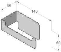 Держатель туалетной бумаги Daske Zenda Right Adh Black фото №2 — интернет-магазин Desire.md
