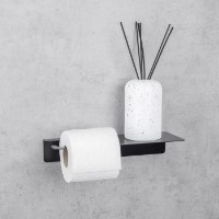 Держатель туалетной бумаги Daske Line Base Left Adh Black фото №3 — интернет-магазин Desire.md