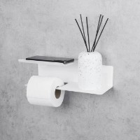 Держатель туалетной бумаги Daske Line Flex Left Adh White фото №3 — интернет-магазин Desire.md