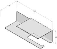 Держатель туалетной бумаги Daske Line Flex Right Adh White фото №2 — интернет-магазин Desire.md