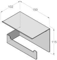 Держатель туалетной бумаги Daske Bliss 2 Right Adh Black фото №2 — интернет-магазин Desire.md