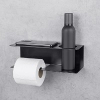 Держатель туалетной бумаги Daske Line Left Adh Black фото №3 — интернет-магазин Desire.md