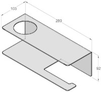 Держатель туалетной бумаги Daske Line Right Adh White фото №2 — интернет-магазин Desire.md