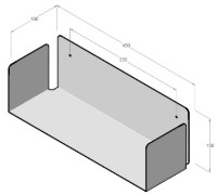 Навесная полка Daske Tbook 450 White фото №3 — интернет-магазин Desire.md