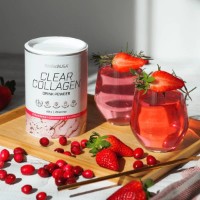 Protecție de articulație Biotech Clear Collagen 308g Strawberry & Cranberry imaginea #2 — magazin online Desire.md
