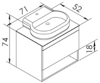 Dulap cu lavoar Imprese Black Edge f32117OK imaginea #2 — magazin online Desire.md