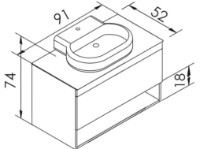 Dulap cu lavoar Imprese Black Edge f32119OK imaginea #2 — magazin online Desire.md