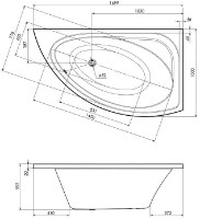 Cadă de baie Imprese Blatna BLATNA170R imaginea #3 — magazin online Desire.md