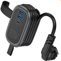 Сетевой фильтр Hoco NS7 Sharp 1 Black фото №2 — интернет-магазин Desire.md