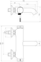 Смеситель для ванны Imprese Brenta ZMK091908040 фото №2 — интернет-магазин Desire.md