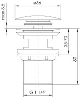 Ventil pentru lavoare Imprese Brenta ZMK091908500 imaginea #2 — magazin online Desire.md