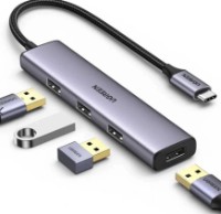 Multiplicator Ugreen 4in1 Type-C Hub Silver (20841) imaginea #2 — magazin online Desire.md