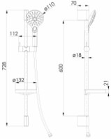 Душевой набор VOLLE Cascada B45 (1586.170504) фото №2 — интернет-магазин Desire.md