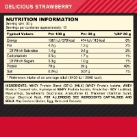 Proteină Optimum Nutrition Gold Standard 100% Whey Delicious Strawberry 450g imaginea #3 — magazin online Desire.md